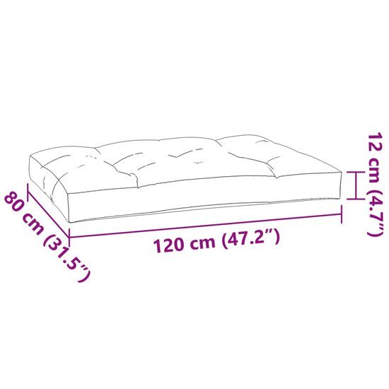 Palletkussens 5 st stof bladpatroon