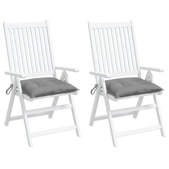 Stoelkussens 2 st 50x50x7 cm oxford stof grijs