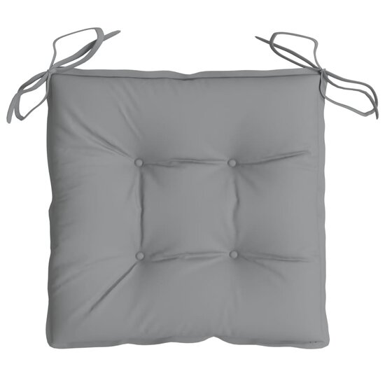 Stoelkussens 2 st 50x50x7 cm oxford stof grijs