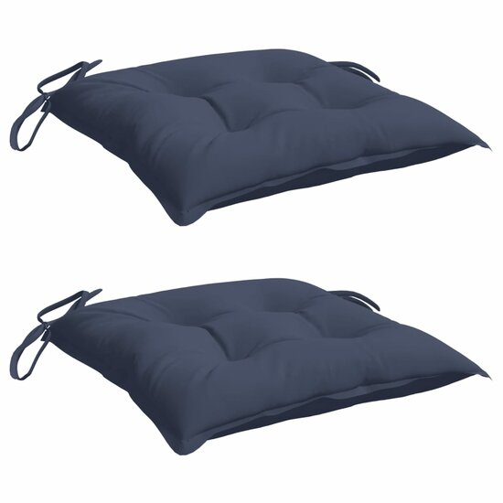 Stoelkussens Oxford Stof 2 50 x 50 x 7 cm Marineblauw