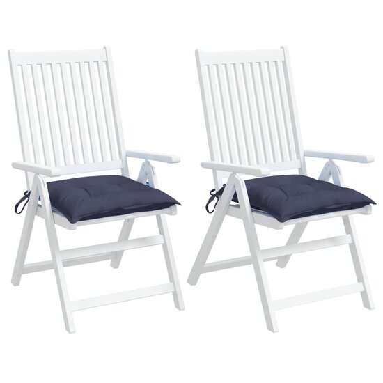 Stoelkussens Oxford Stof 2 50 x 50 x 7 cm Marineblauw