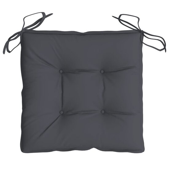 Stoelkussens 2 st 50x50x7 cm oxford stof antracietkleurig