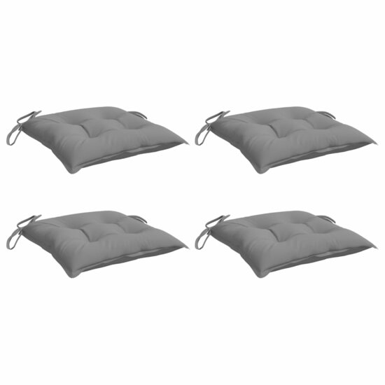 Stoelkussens 4 st 50x50x7 cm oxford stof grijs