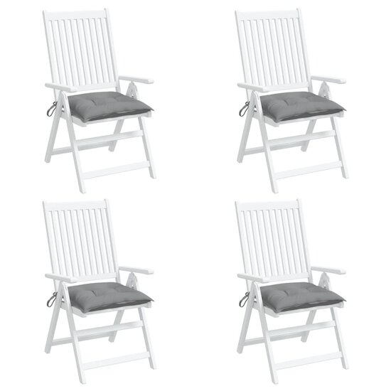 Stoelkussens 4 st 50x50x7 cm oxford stof grijs