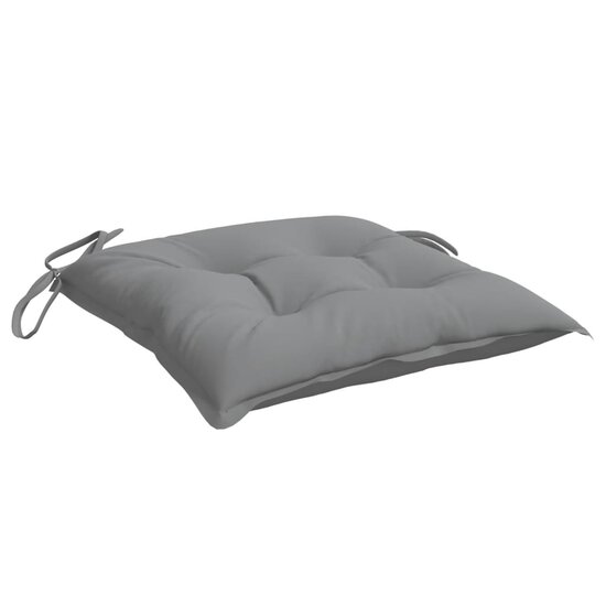 Stoelkussens 4 st 50x50x7 cm oxford stof grijs