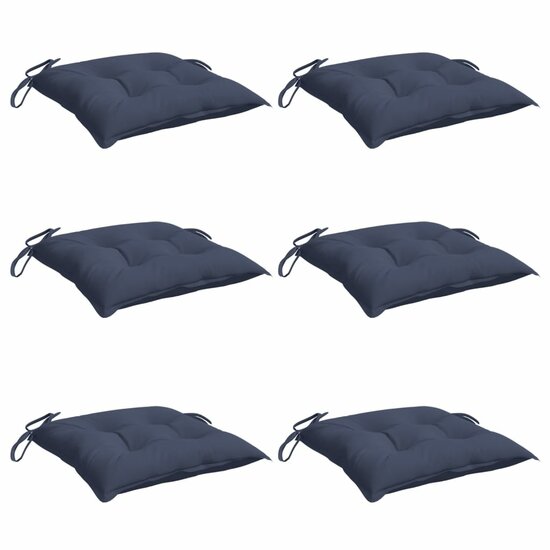 Stoelkussens Oxford Stof 6 50 x 50 x 7 cm Marineblauw