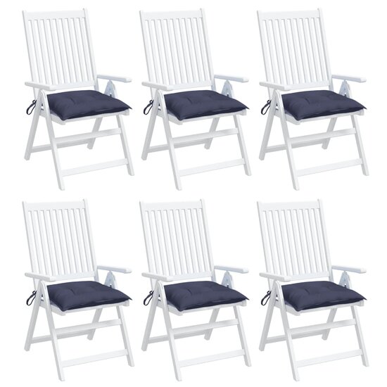 Stoelkussens Oxford Stof 6 50 x 50 x 7 cm Marineblauw