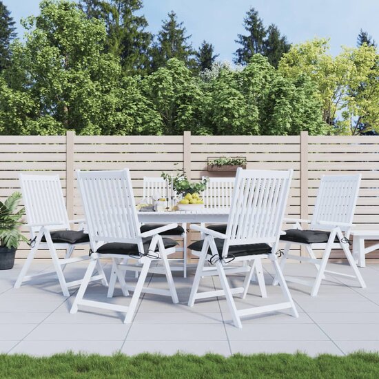 Stoelkussens Oxford Stof 6 40 x 40 x 7 cm Zwart