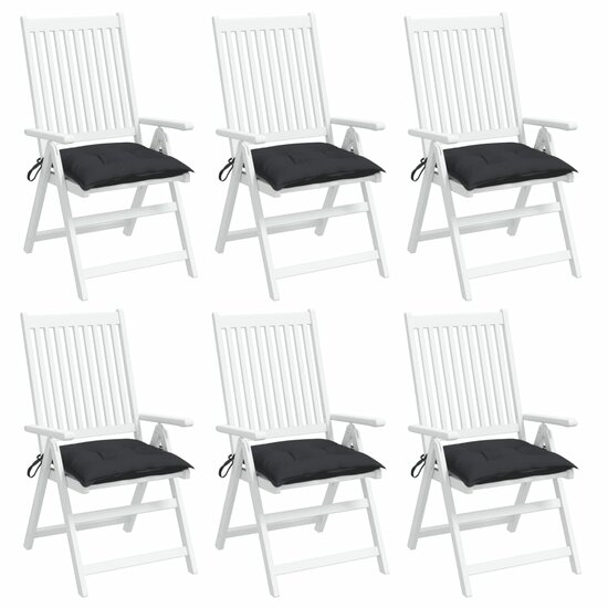 Stoelkussens Oxford Stof 6 40 x 40 x 7 cm Zwart