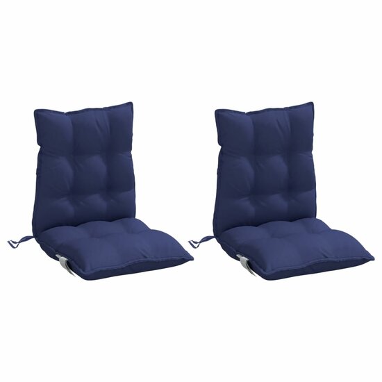 Stoelkussens Lage Rug Oxford Stof 2 Marineblauw