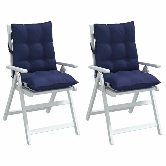 Stoelkussens Lage Rug Oxford Stof 2 Marineblauw
