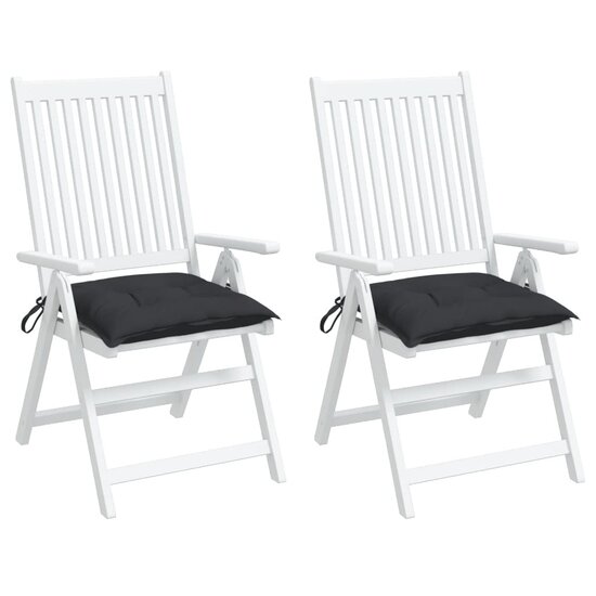 Stoelkussens Oxford Stof 2 40 x 40 x 7 cm Zwart