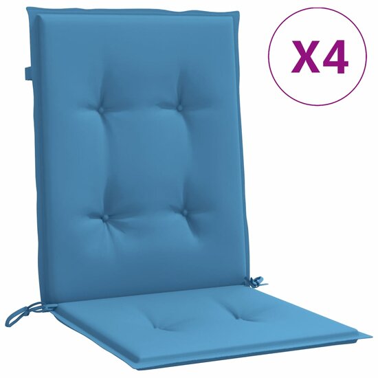 Stoelkussens Lage Rug Stof Gem&ecirc;leerd Blauw 4 100 x 50 x 4 cm blauw mix