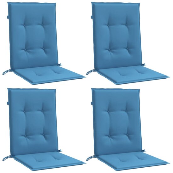Stoelkussens Lage Rug Stof Gem&ecirc;leerd Blauw 4 100 x 50 x 4 cm blauw mix