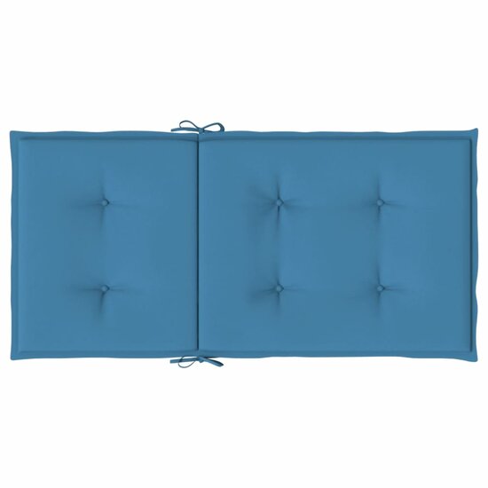 Stoelkussens Lage Rug Stof Gem&ecirc;leerd Blauw 4 100 x 50 x 4 cm blauw mix