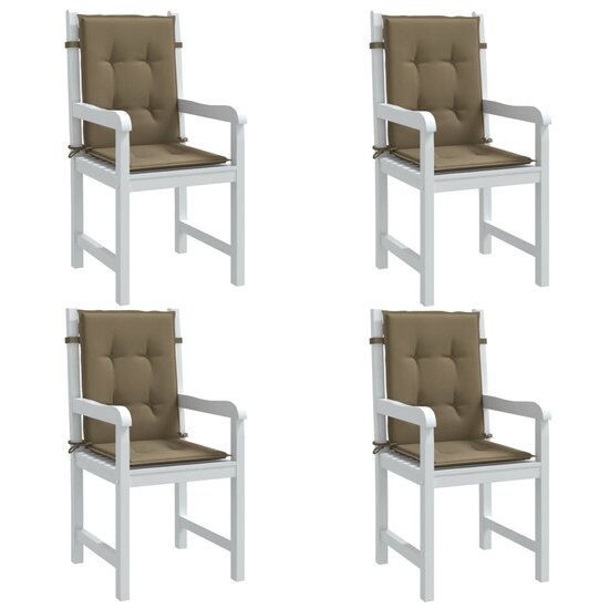 Stoelkussens Lage Rug Stof Gem&ecirc;leerd Taupe 4 100 x 50 x 4 cm taupe mix