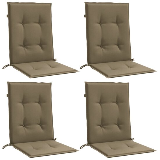 Stoelkussens Lage Rug Stof Gem&ecirc;leerd Taupe 4 100 x 50 x 4 cm taupe mix