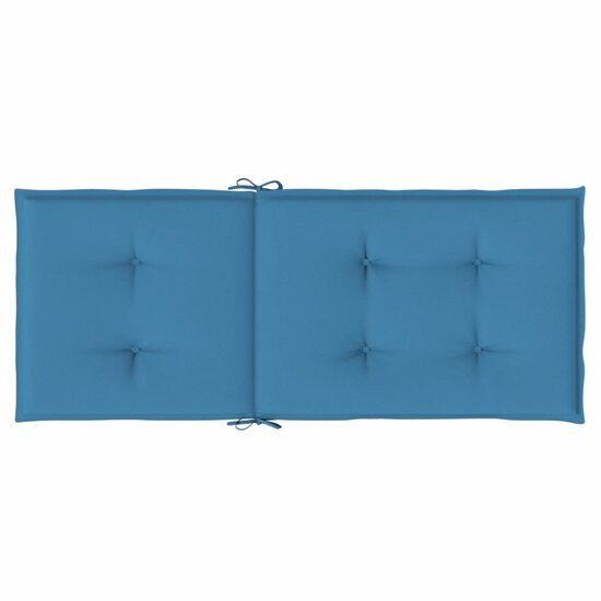 Stoelkussens Hoge Rug Stof Gem&ecirc;leerd Blauw 2 120 x 50 x 4 cm blauw mix