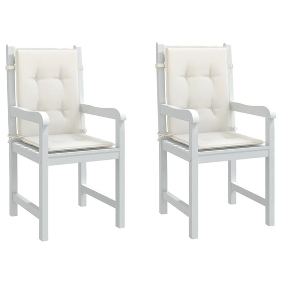 Stoelkussens Lage Rug Stof Gem&ecirc;leerd Cr&egrave;me 2 100 x 50 x 4 cm cr&egrave;me mix