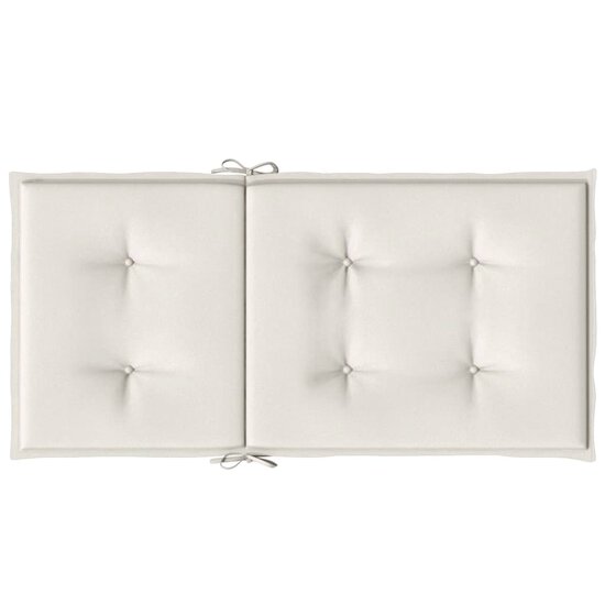Stoelkussens Lage Rug Stof Gem&ecirc;leerd Cr&egrave;me 2 100 x 50 x 4 cm cr&egrave;me mix