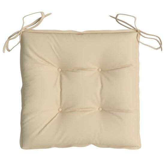Stoelkussens 4 st 40x40x7 cm oxford stof beige