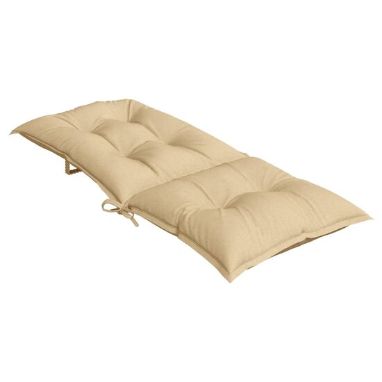 Stoelkussens Hoge Rug Stof Gem&ecirc;leerd Beige 6 120 x 50 x 7 cm beige mix