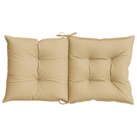 Stoelkussens Lage Rug Stof Gem&ecirc;leerd Beige 2 100 x 50 x 7 cm beige mix