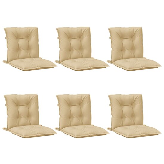 Stoelkussens Lage Rug Stof Gem&ecirc;leerd Beige 6 100 x 50 x 7 cm beige mix