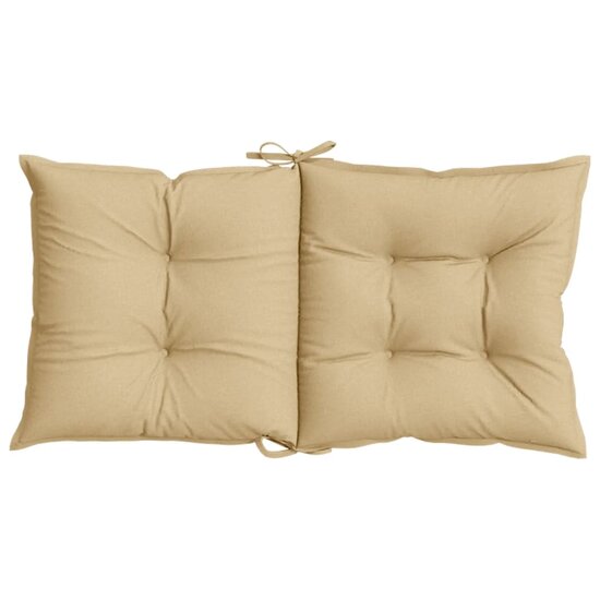 Stoelkussens Lage Rug Stof Gem&ecirc;leerd Beige 6 100 x 50 x 7 cm beige mix