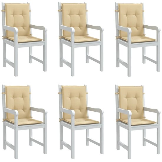 Stoelkussens Lage Rug Stof Gem&ecirc;leerd Beige 6 100 x 50 x 4 cm beige mix