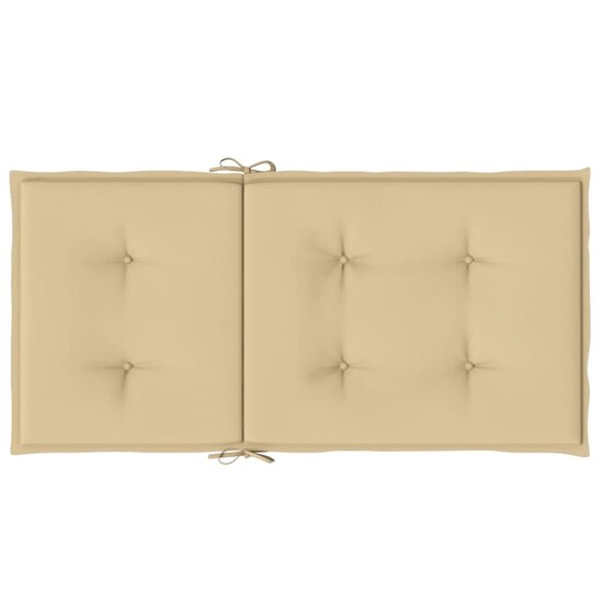 Stoelkussens Lage Rug Stof Gem&ecirc;leerd Beige 6 100 x 50 x 4 cm beige mix