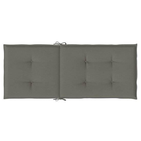 Stoelkussens Hoge Rug Stof Donkergrijs 4 120 x 50 x 4 cm donkergrijs mix