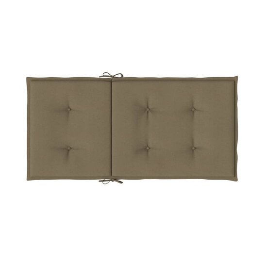Stoelkussens Lage Rug Stof Gem&ecirc;leerd Taupe 6 100 x 50 x 4 cm taupe mix