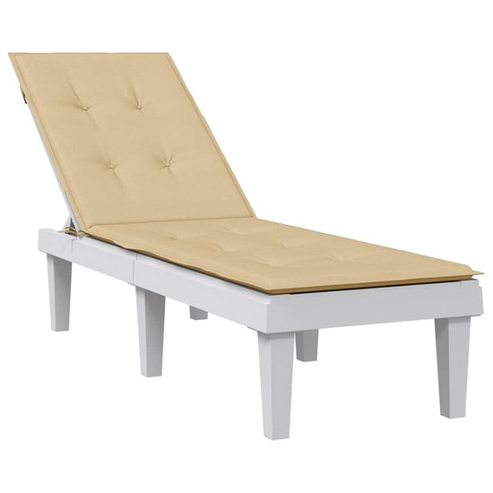 Terrasstoelkussen (75+105) X 50 X 4 Cm Stof Gem&ecirc;leerd Beige beige mix
