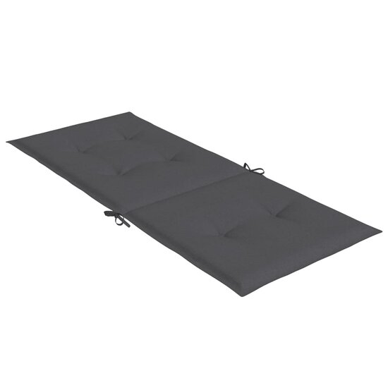 Stoelkussens Hoge Rug Stof Gem&ecirc;leerd Antraciet 4 120 x 50 x 4 cm antraciet mix