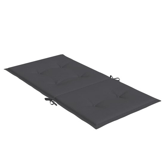 Stoelkussens Lage Rug Stof Gem&ecirc;leerd Antraciet 6 100 x 50 x 4 cm antraciet mix