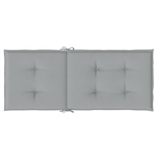 Stoelkussens Hoge Rug Stof Lichtgrijs 2 120 x 50 x 4 cm lichtgrijs mix