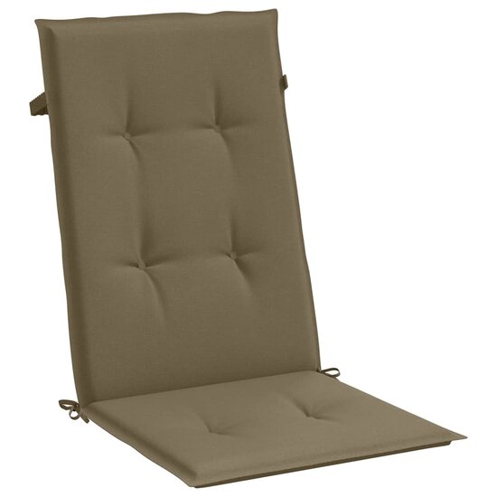 Stoelkussens Hoge Rug Stof Gem&ecirc;leerd Taupe 4 120 x 50 x 4 cm taupe mix