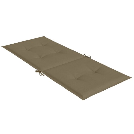 Stoelkussens Hoge Rug Stof Gem&ecirc;leerd Taupe 4 120 x 50 x 4 cm taupe mix