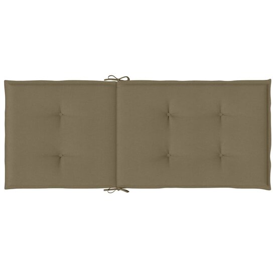 Stoelkussens Hoge Rug Stof Gem&ecirc;leerd Taupe 4 120 x 50 x 4 cm taupe mix