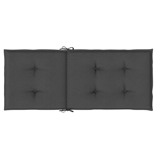 Stoelkussens Hoge Rug Stof Gem&ecirc;leerd Antraciet 2 120 x 50 x 4 cm antraciet mix