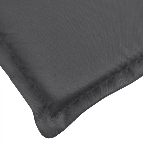 Stoelkussens Hoge Rug Stof Gem&ecirc;leerd Antraciet 2 120 x 50 x 4 cm antraciet mix