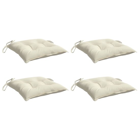 Stoelkussens Oxford Stof Wit 4 50 x 50 x 7 cm Cr&egrave;me