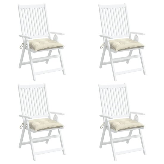 Stoelkussens Oxford Stof Wit 4 50 x 50 x 7 cm Cr&egrave;me