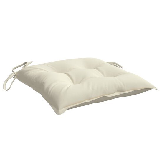 Stoelkussens Oxford Stof Wit 4 50 x 50 x 7 cm Cr&egrave;me