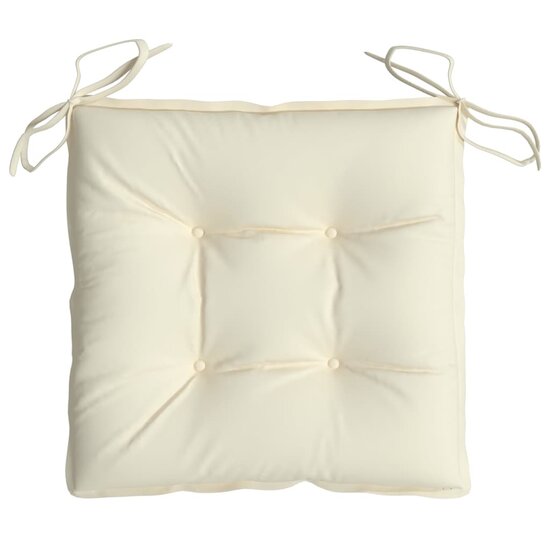 Stoelkussens Oxford Stof Wit 4 50 x 50 x 7 cm Cr&egrave;me
