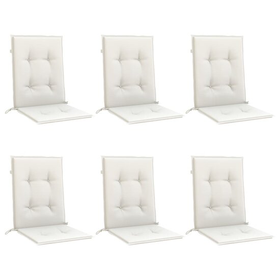 Stoelkussens Lage Rug Stof Gem&ecirc;leerd Cr&egrave;me 6 100 x 50 x 4 cm cr&egrave;me mix