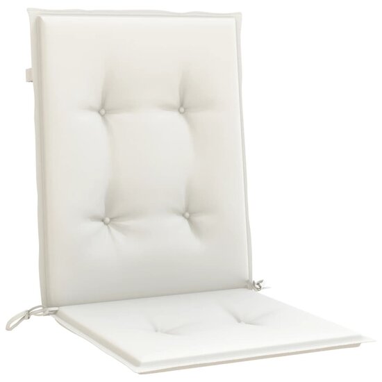Stoelkussens Lage Rug Stof Gem&ecirc;leerd Cr&egrave;me 6 100 x 50 x 4 cm cr&egrave;me mix