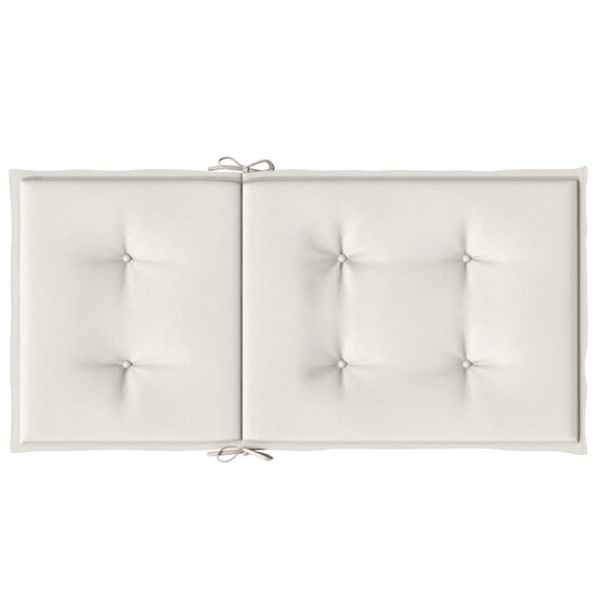 Stoelkussens Lage Rug Stof Gem&ecirc;leerd Cr&egrave;me 6 100 x 50 x 4 cm cr&egrave;me mix