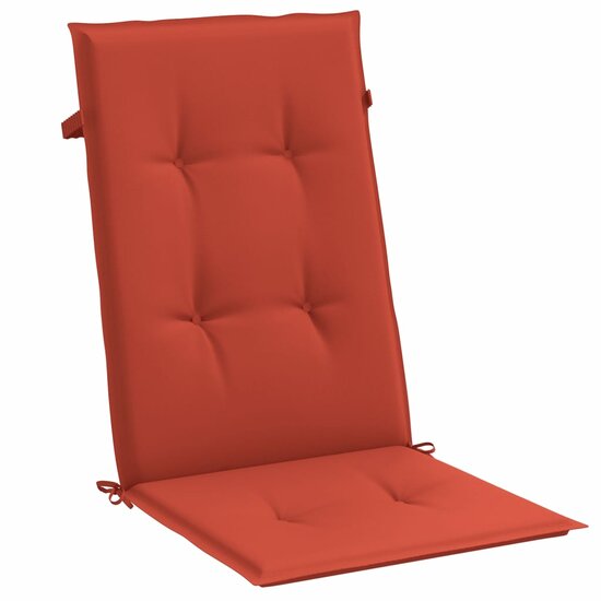 Stoelkussens Hoge Rug Stof Gem&ecirc;leerd Rood 6 120 x 50 x 4 cm rood mix